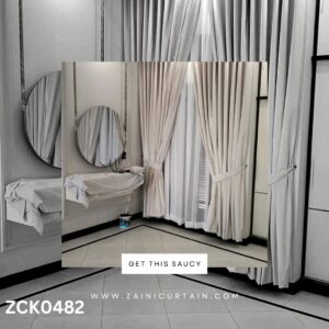 Off-White Colour Curtain and Blind set