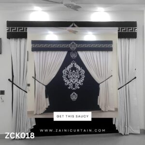 Elegant Design With Black & White Curtains & Blinds