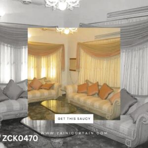 Golden & Cream Theme Curtains Blinds