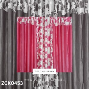 Pink & White Theme Curtain Blind