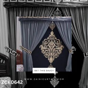 Greyish Blue Dark theme Curtains & Blind