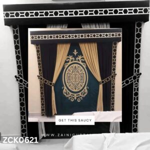 Gold Green Pollygon sided Curtain Blind