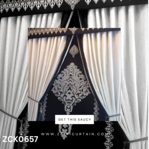 Cream and dark theme with bunch Curtain Blind