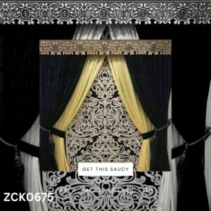 Dark Theme With Jafferi Print Curtain Blind