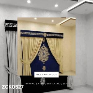 Plain Blue with skin theme Curtain Blind