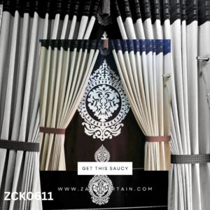 Blue Ribbon Header Style on White Theme Curtain Blind