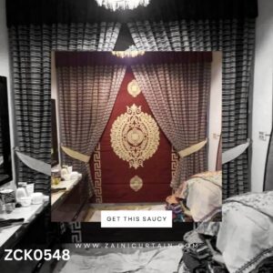 Linier Style Printed with Royal Red