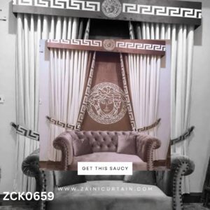 Skin White & Brownish Curtain Blind