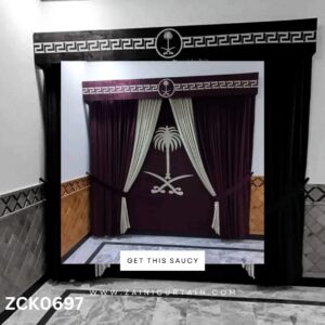 Purplish Arabic Style Curtain Blind