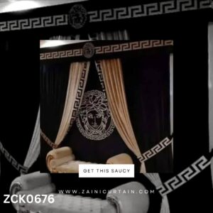 Black Theme with Golden Touch  Curtain Blind