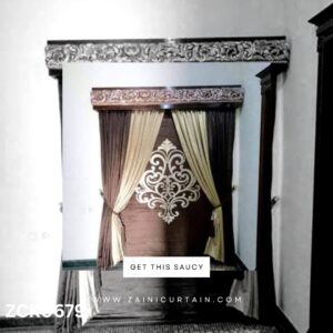 Chocolate Theme with Flower bunch Curtain Blind