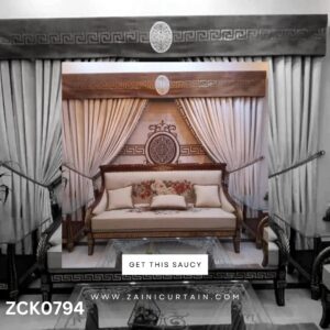 Plain Off white theme center bunch curtains