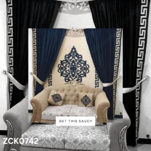 Light Skin with navy blue theme  Curtain Blind