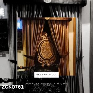 Bold Header with Double line bunch Curtain Blind