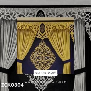 Golden header with purplish theme Curtain Blind