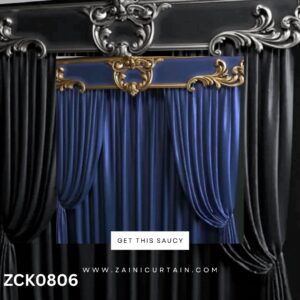 Luxury All Blue Colour Curtain & Blind Set