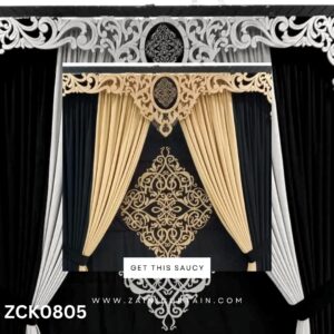 Light Dark Double Theme with Jhoomer header Curtain Blind