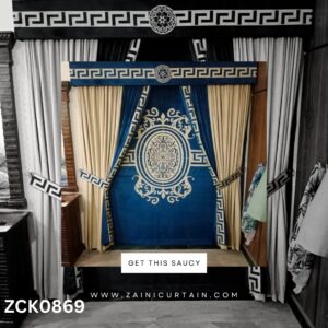 Large double line Bunch on pretty blue theme Curtain Blind