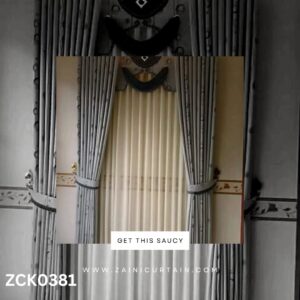 Grey and Cream Theme Curtain Blind