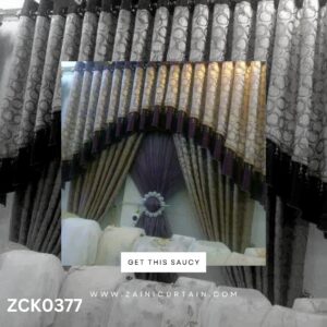 Violet and Khaki Theme Ghonghant style Curtain Blind