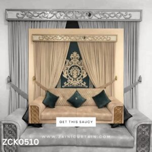 Light Brown Theme with seagreen touch Curtain Blind