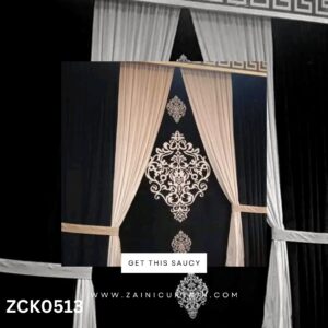 Dark Background & Skin Bunch Curtain and Blind