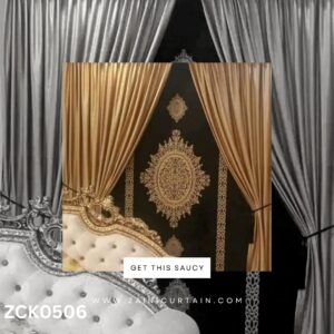 Golden Theme with Spider Bunch Curtain Blind