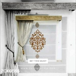 Jafferi Header with Single Side Curtains & Blind