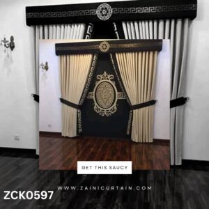 Dark Theme with Oval Bunch Curtain Blind