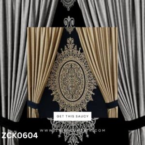 Brown and Black Theme full bunch Curtains Blind