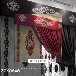 Royal Red Single Side Curtains & Blind