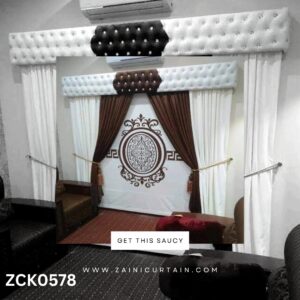 Gradient Header Style on White Theme Curtain Blind