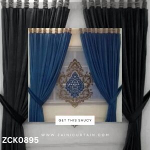 Blue Theme Transparent Background Curtains & Blind