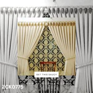 Aweasome Off White Theme Pattern Design Curtain Blind