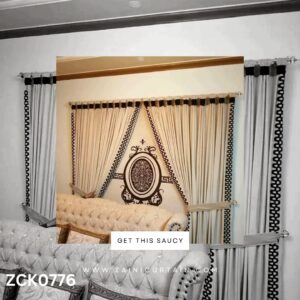 Skin & Dark Brown Theme curtains & blind