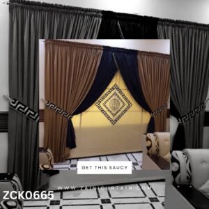 Double Colors Diamond Bunch Curtain & Blind