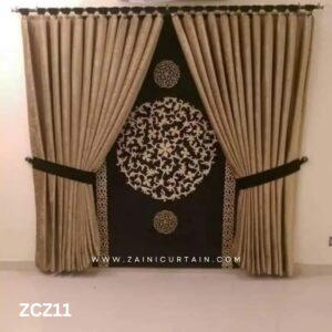 Light and Dark Brown Colour Curtains and Blind Set
