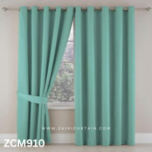 Cosmic Blue Plain Cotton Curtain