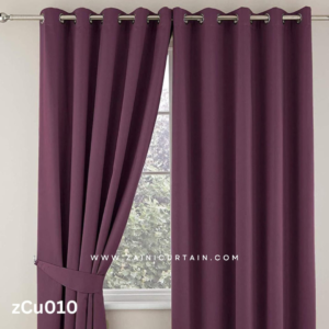 Light Purple Plain Cotton Curtain
