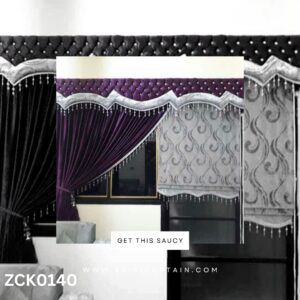 Purple Theme Curtain and Blind Set