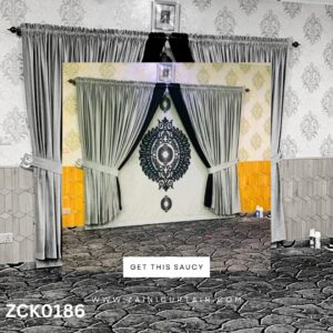 Silver Black Contrast Curtain Blind