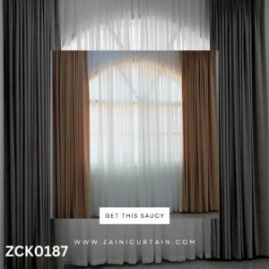 Brown & White Theme Curtain Blind