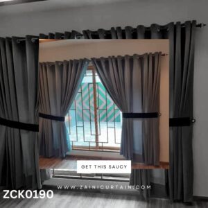 Plain Grey Curtain Blind