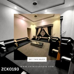 Black and Skin Theme Laser Work Curtain Blind