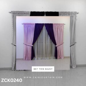 Beautiful Light and Dark Purple Theme Curtain Blind
