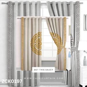 Off-White with Beautiful Laser Work Curtain Blind