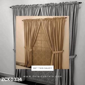 Gold Theme Center Bunch Curtain Blind