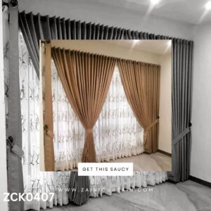 Coffee Brown & Beautiful White Theme Curtain Blind