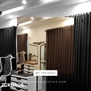 Plain Brown Velvet Theme Curtain