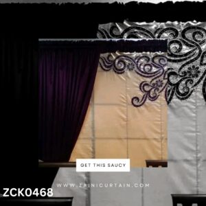 Purple Skin Embroidered Curtain Blind